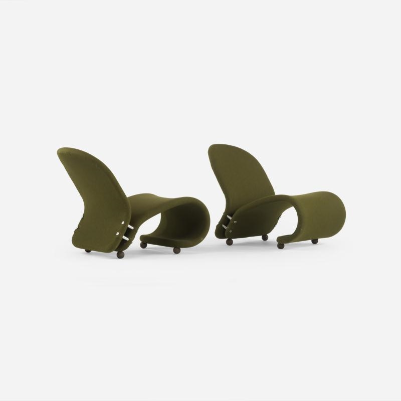 1-2-3 System lounge chairs model G, pair by Verner Panton, 1973