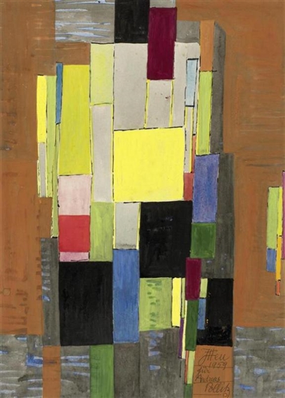 Abstract composition by Johannes Itten, 1959