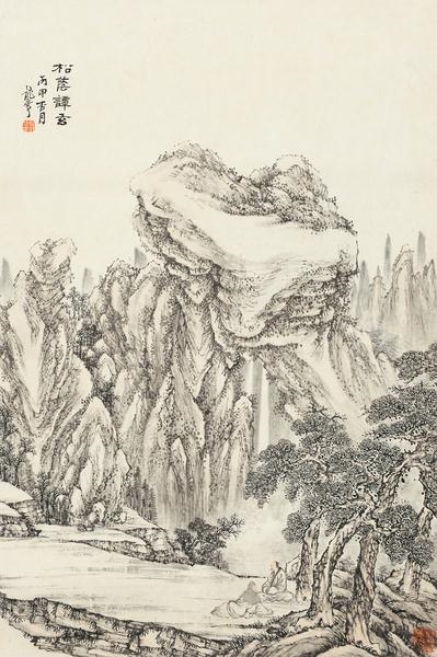 Artwork by Jin Long Jie, Landscape, Made of Hanging scroll