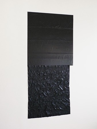 Artwork by Gyan Panchal, Pemn, Made of black polyethelene (2 elements)