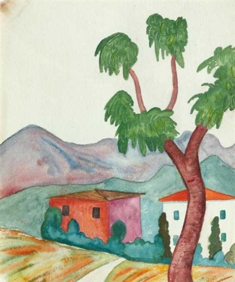 Hermann Hesse | Village landscape (1924) | MutualArt