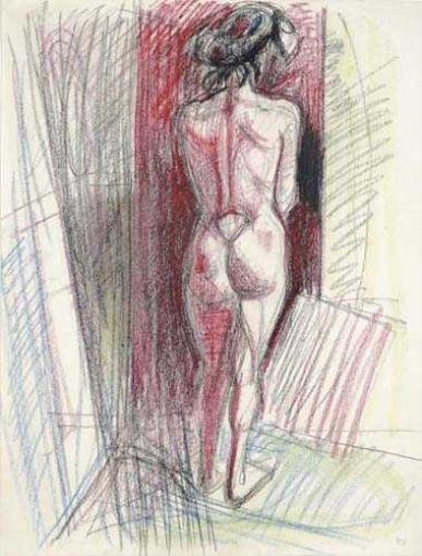 Standing Female Nude by Max Gubler