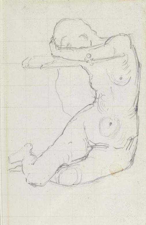 Artwork by Ferdinand Hodler, Seated Nude, Made of Pencil on paper