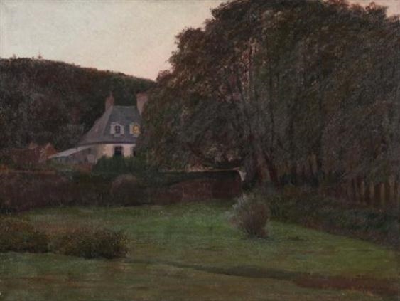 Country home by Adolpe Giraldon, 1921