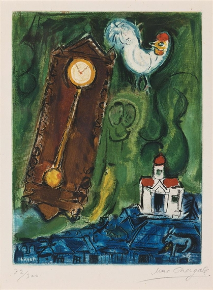 L'Horloge (The Clock) by Marc Chagall, 1956