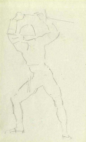 Studie zu Eidgenosse by Ferdinand Hodler
