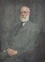 Portrait of an elderly gentleman by Edward Steel Harper, 1923