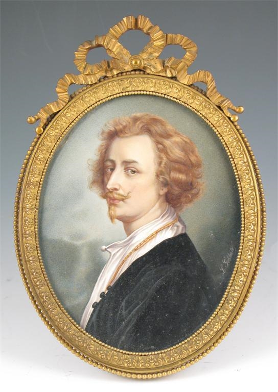 Artwork by L. Gobbato, Portrait of Sir Anthony Van Dyke, Made of miniatures