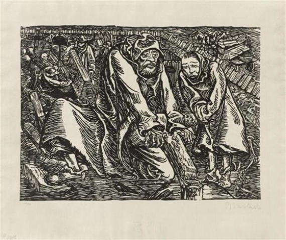 Kreuz- und Sargräuber. (Cross and grave robbers) by Ernst Barlach, 1919