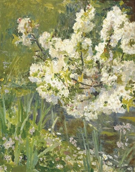 Springtime by the water - Georges Jules Ernest Binet