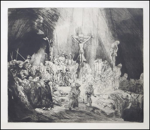 CRUCIFIED BETWEEN TWO THIEVES by Amand Durand