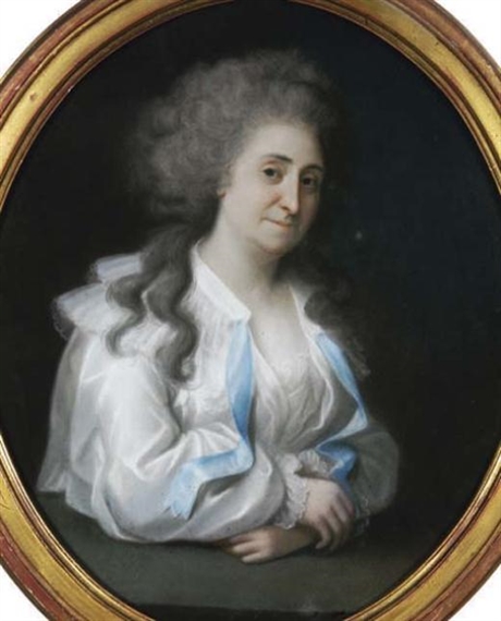 2 works; Portrait of a gentleman, half length, wearing a green jacket; and a companion portrait of a lady by German School, 18th Century