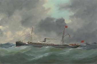 The S.S. Westbrook Outward Bound - Victor Charles Edouard Adam