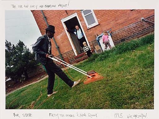 Living Room [Lawn moving] by Nick Waplington, 1995