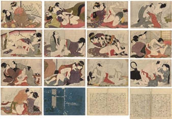 16 works ; Negai no itoguchi (Unravelling the threads of desire) - Kitagawa Utamaro