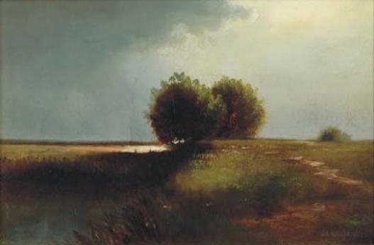 Landscape at Dusk - M. Haughton