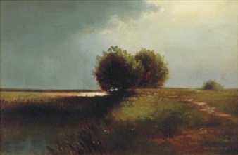 Landscape at Dusk - M. Haughton