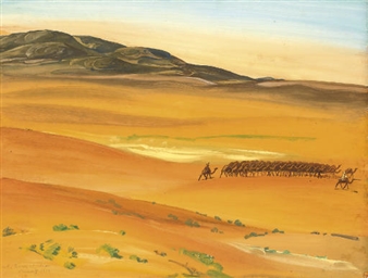 Le troupeau des chameaux, Sahara - Aleksandr Yevgeniyevich Yakovlev
