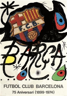 Joan Miró | Poster - 75th anniversary of FC Barcelona (1974