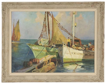 Sunlit Harbor - A. Herbe