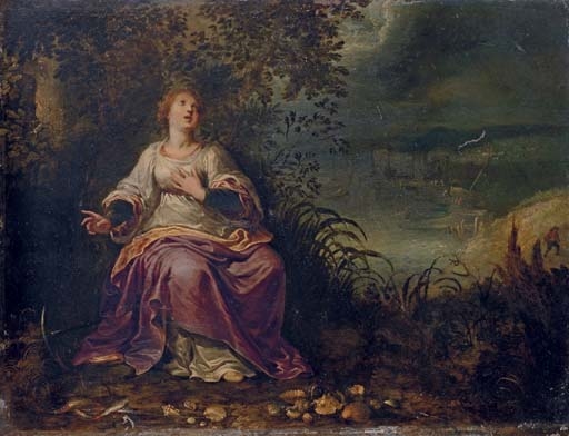 Artwork by Pieter Lisaert III, An Allegory of Water, Made of oil on copper