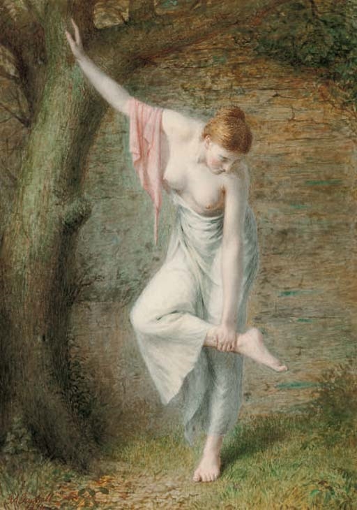 George Arthur Gaskell | Checking for thorns (1874) | MutualArt