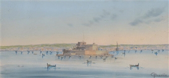 2works; Vessels in Valetta Harbour, Malta - Carmello Bonello