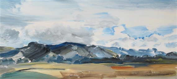 Evening Hill Range by John Hitchens, 1964