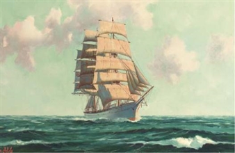 Ship on the high seas - A. Nelke