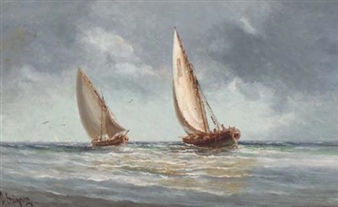 Sailboats offshore - F. Seignon