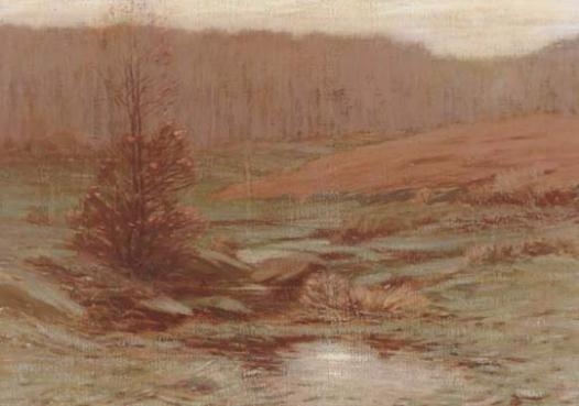 A quiet country stream by Leonard Ochtman, 1903