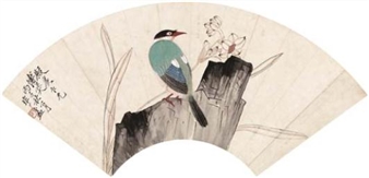 Calligraphy; Bird and Flower - Yu Fei'an