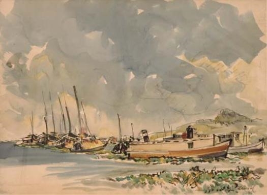 Boats by Zainul Abedin
