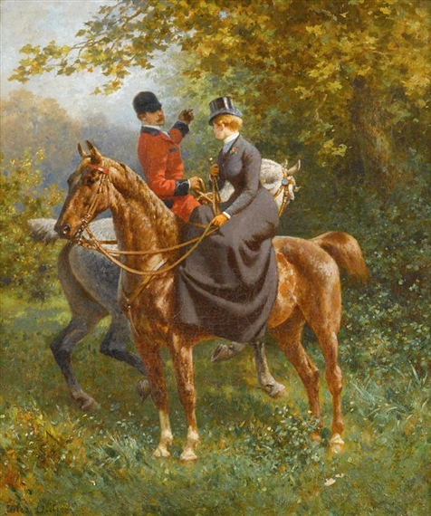 AMAZONE ET LA CAVALIER EN LA CHASSE by Jules Didier