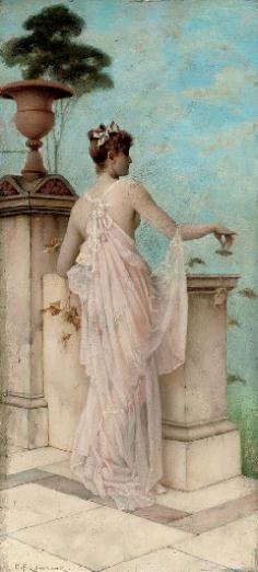 On the terrace by Charles Frederick Lowcock