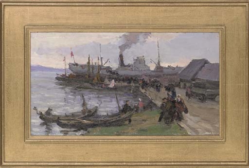Dimitri Semakov | Boarding the steam boat | MutualArt