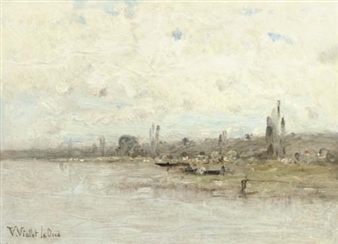 A view down the river - Victor Viollet-le-Duc