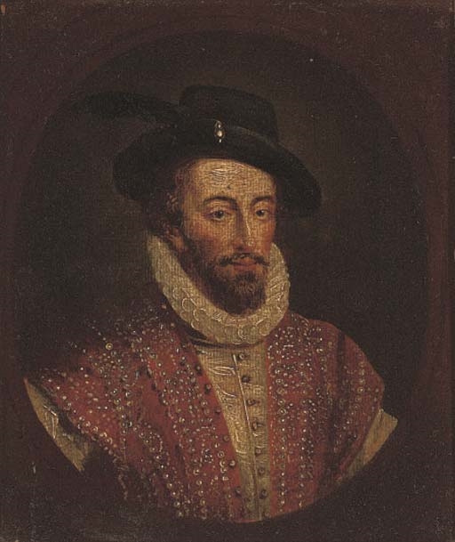 British School, 19th Century | Portrait of Sir Walter Raleigh (c.1552 ...