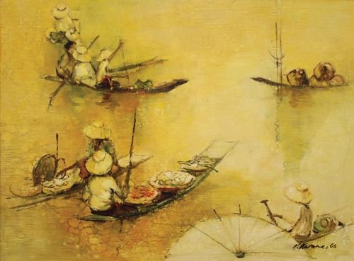 Floating Market by Choo Keng Kwang