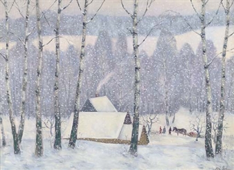 It is snowing - Victor Kirilovich Barabantsev
