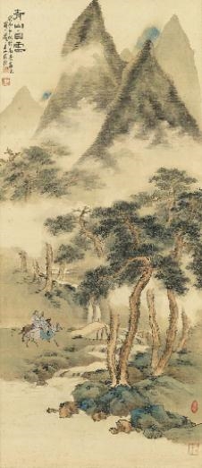 Horse Riding by Xu Cao, 1931
