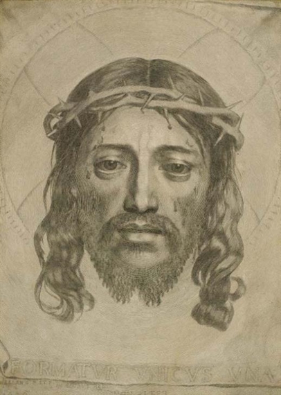 La Sainte Face (Le Blanc 33) by Claude Mellan, 1649