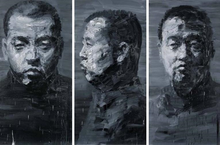 Artwork by Yan Pei Ming, 3 Works: Autoportrait, Made of Oil on canvas