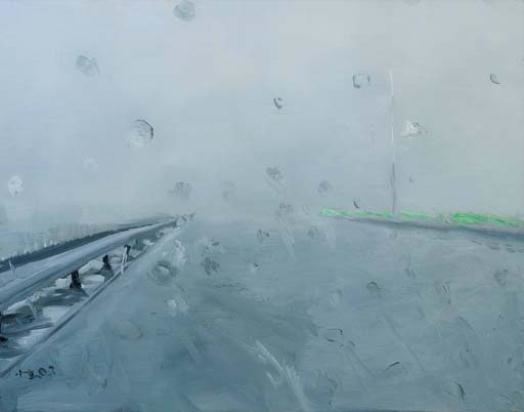 Rainy Street by Liu Xiaodong, 2003