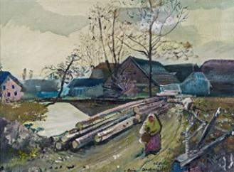 Beim Strohmüller by Oskar Laske