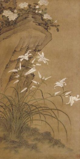 2 works; FLOWERS AND ROCK by Ma Quan