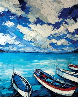 Seascape with Boats - Marianna Khodakova