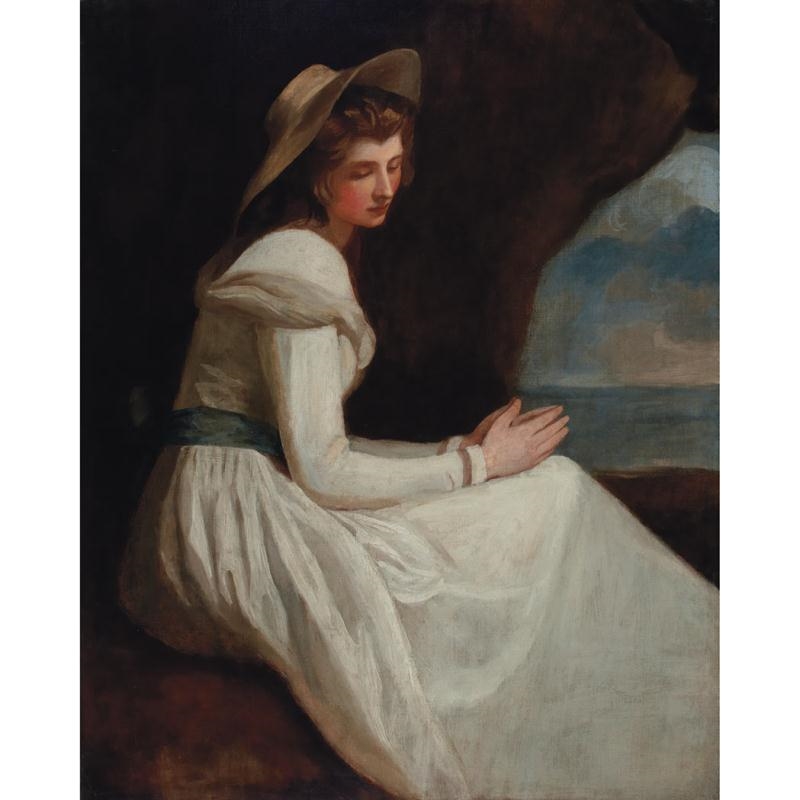 George Romney | Portrait of Lady Hamilton as Ariadne | MutualArt