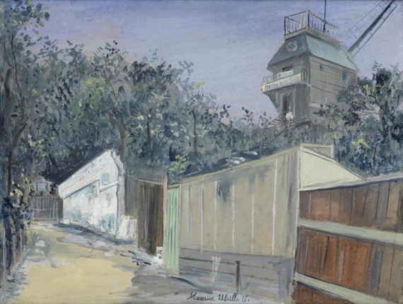 Le Moulin de la Galette à Montmartre. by Maurice Utrillo, 1915
