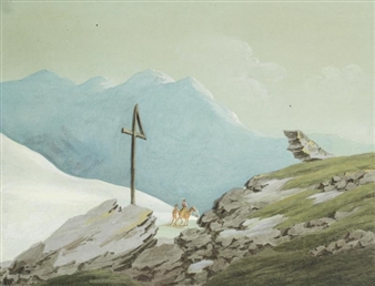 5 works; Hospitiam; Auf der Höhe der Eurka; Spithal auf der Grimsel; An der Gotthard's Strasse; and Hospital - H Maurer